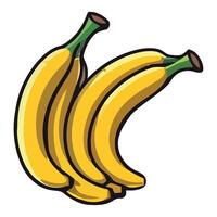 A bunch of bananas on a white background vector