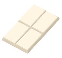 A white chocolate bar on a white background vector