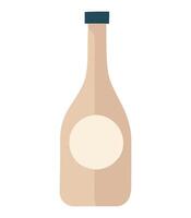 A bottle of wine on a white background vector