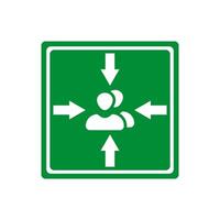 emergency gathering point of a building icon vector
