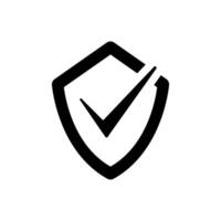 shield with checkmark icon vector