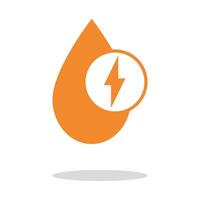 a drop of water with lightning bolt icon vector