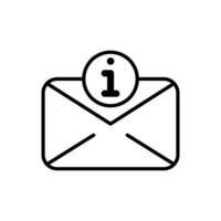 mail envelope with information sign icon vector