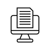 document and computer icon vector