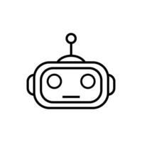 robot artificial intelligent icon vector