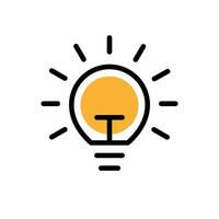 lightbulb idea icon vector
