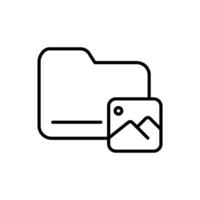 folder icon with picture or image symbol vector