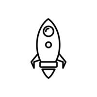 rocket spaceship launch icon vector