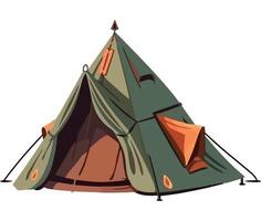 A tent with a tent pole and a tent vector
