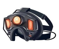 A helmet with a glowing light on it vector