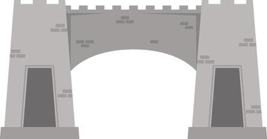 An illustration of a castle arch vector