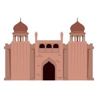 An illustration of a building with two towers vector