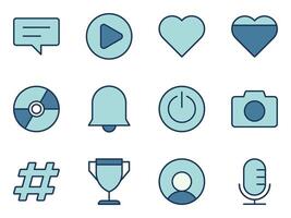 game and social media UI icon symbol template collection vector