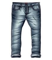 An illustration of a pair of jeans vector