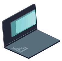 A laptop with a screen on it vector
