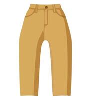 A pair of pants with a button on the front vector