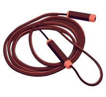 A red and orange cord with a jump rope vector