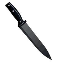 A knife on a white background with a black handle vector