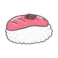 Hand drawn Sushi illustration isolated on a white backgrond vector