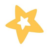 Hand Drawn Star Element Icon on white background vector