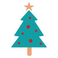 Flat christmas element, Flat design christmas decoration on white background vector
