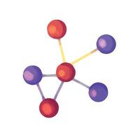 Structure Of Simple Molecule Of Medicine Icon vector