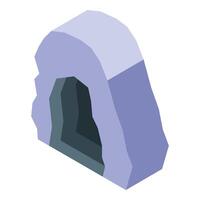 Stone cave entrance leading to the unknown depths vector