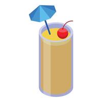 Refreshing cocktail is waiting to be drunk on a hot summer day vector