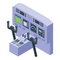 Airplane control panel showing altitude speed and navigation data vector