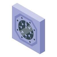 Wall clock is showing five o'clock modern design isometric icon vector