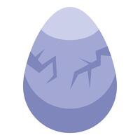 Prehistoric dinosaur egg cracking open with cracks vector