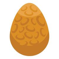 Cartoon dinosaur egg with a rough textured surface vector