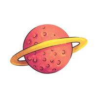 Planet Illustration isolated on white background vector