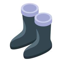 Rubber boots protecting from rain standing on white background vector
