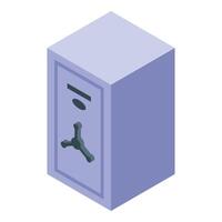 Large metal safe keeping money and valuables secure vector