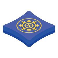 Blue nft token showing concept of digital art vector