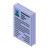 Stack of resumes is waiting to be reviewed by a recruiter vector