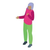 Young man explaining something with hand gestures vector