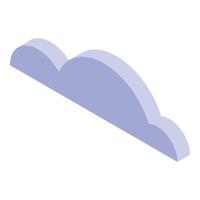 Purple cloud computing symbol floating with isometric projection vector