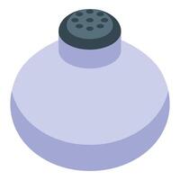 Salt shaker is shown adding flavor and spice to meals vector