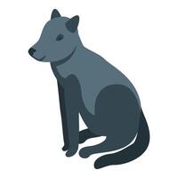Isometric tasmanian devil sitting calmly vector