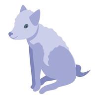 Arctic fox sitting calmly with head turned vector