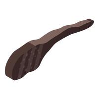 Isometric grilled t bone steak with grill marks vector