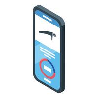 Smartphone showing fitness app tracking progress during plank exercise vector