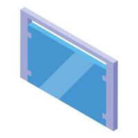 Modern glass panel fence protecting house from view vector