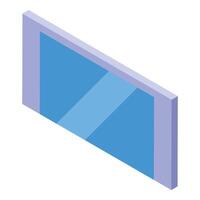 Modern sliding door system providing access to balcony vector