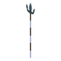 Ancient greek trident weapon standing on white background vector