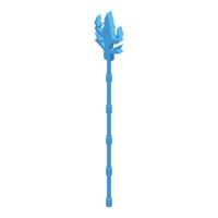 Ancient blue spear standing up with sharp metal tip vector