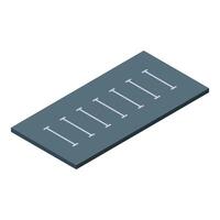 Parking lot with road marking showing available parking spaces isometric view vector