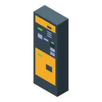 Parking meter machine accepting payment for parking space vector